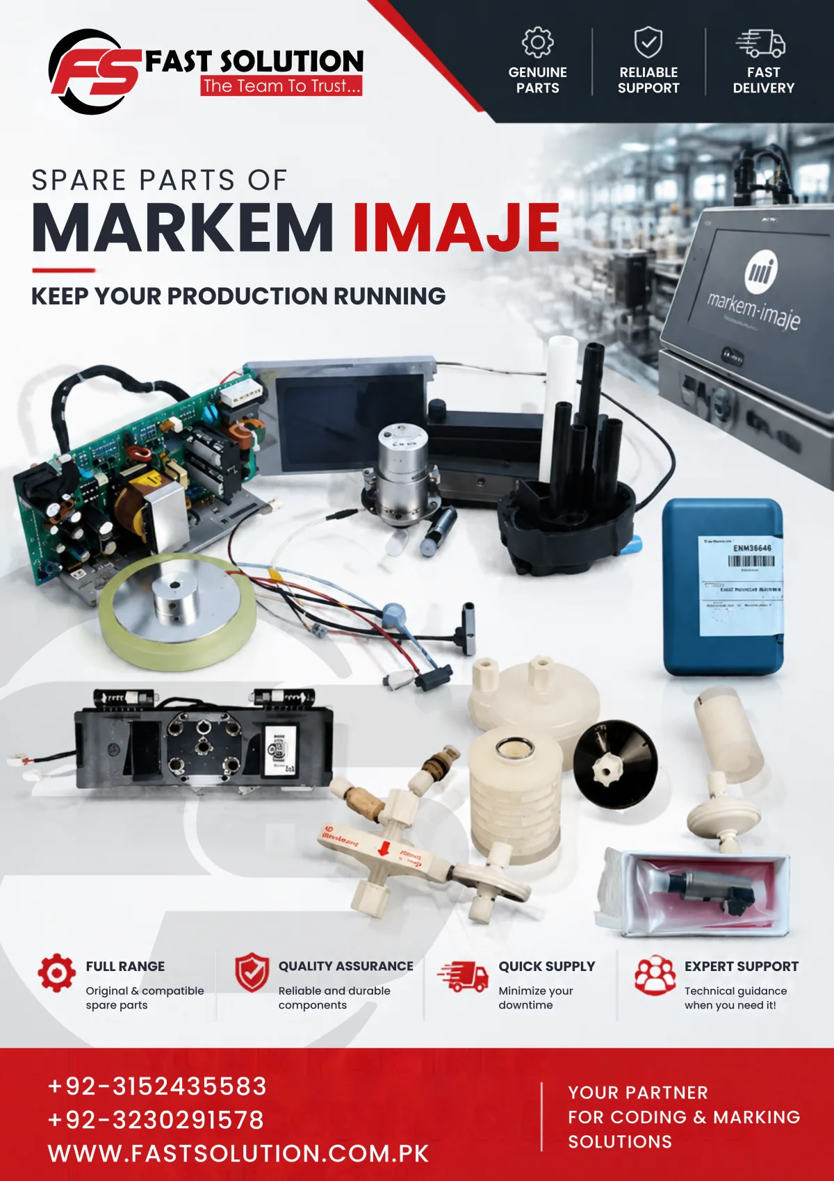 Genuine Markem Imaje Spare & Parts - European