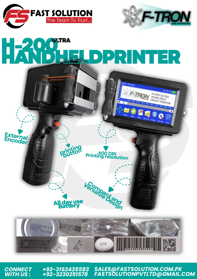 F-TRON H-200 ULTRA Handheld Expiry Date Thermal Inkjet Printer
