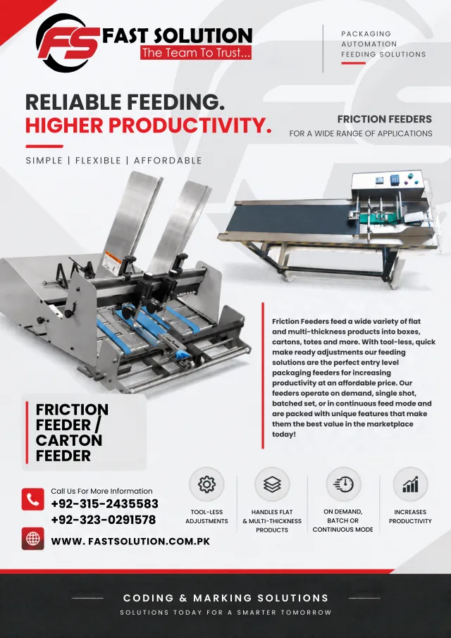 Customized High speed  Friction Feeder / Carton Feeder